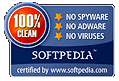 100% Clean award granted by Softpedia